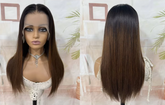 Kesriya Natural Looking Wigs Light Brown | Human Hair Silk Base Hair Wig with | 200% Density | Original Light Brown Human Hair | Silion wig mount | Anti Slip Belt Strap | Back Clipper | Straigthed Silky | 24 to 26 inch length