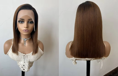 Kesriya Natural Looking Wigs Black Shaded | Human Hair Silk Base Hair Wig with | 200% Density | Original Black Human Hair | Silion wig mount | Anti Slip Belt Strap | Back Clipper | Straigthed Silky | 22 to 24 inch length